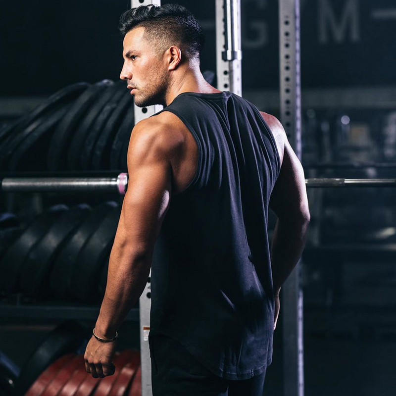 Maiuri de culturism noi pentru bărbați, sală, fitness, antrenament, cămașă fără mâneci din bumbac