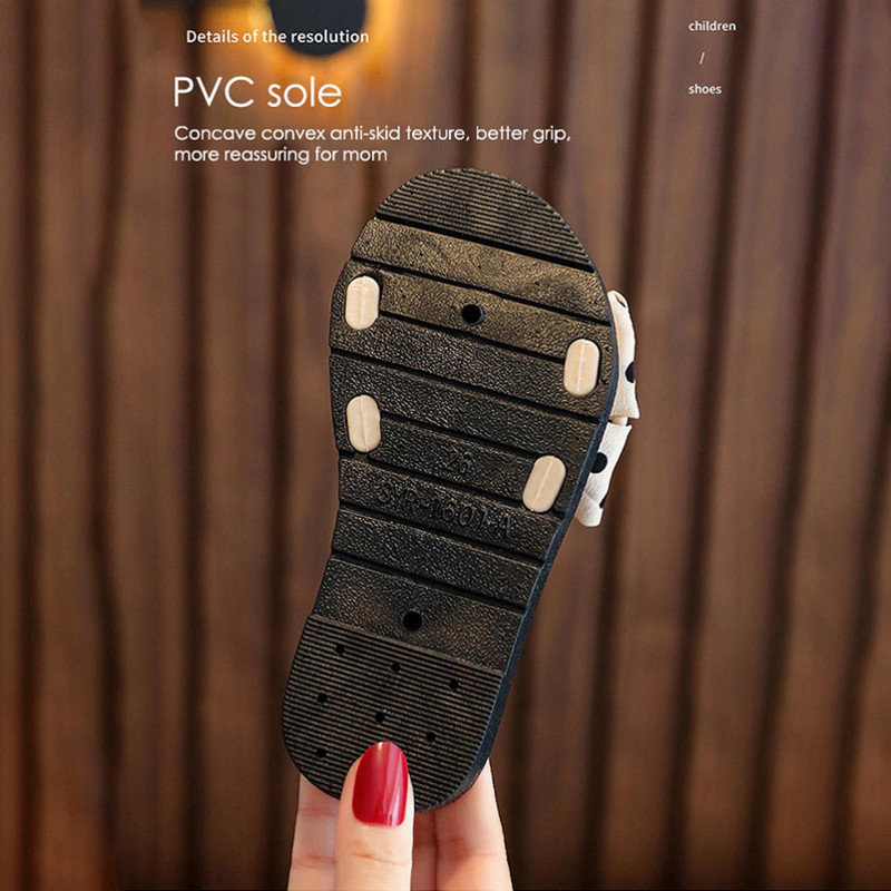 Mazuļu bērnu meiteņu vasaras pludmales čības, maziem bērniem paredzētas čības ar slīdēm, neslīdošas krusteniskas čības ar bantīti bērniem