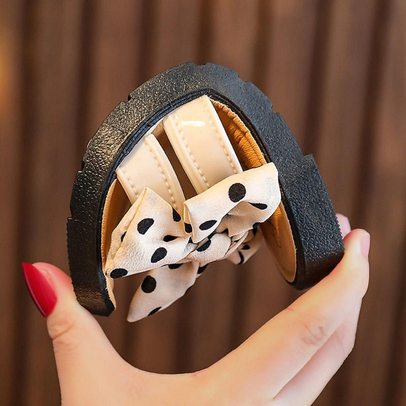 Mazuļu bērnu meiteņu vasaras pludmales čības, maziem bērniem paredzētas čības ar slīdēm, neslīdošas krusteniskas čības ar bantīti bērniem