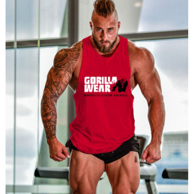 Ανδρικά επαγγελματικά μποντιμπίλντινγκ μονό αθλητικά μυϊκά μπλουζάκια ανδρικά κορδόνια πουκάμισο φανελάκι