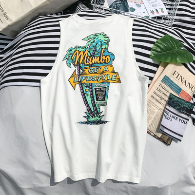 Široke modne majice bez rukava Muške ljetne Harajuku print praznične vrećaste muške majice za vježbanje Dječaci Prozračne majice bez rukava za slobodno vrijeme