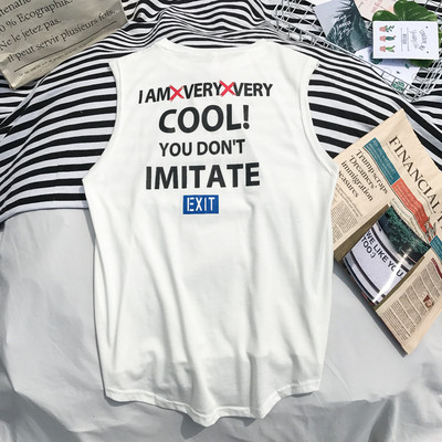 Široke modne majice bez rukava Muške ljetne Harajuku print praznične vrećaste muške majice za vježbanje Dječaci Prozračne majice bez rukava za slobodno vrijeme