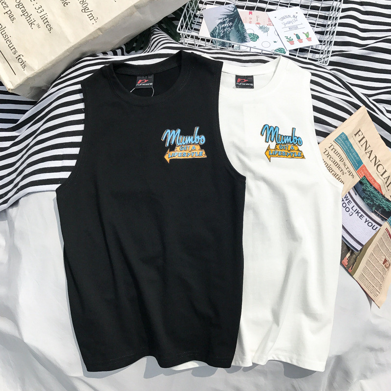 Široke modne majice bez rukava Muške ljetne Harajuku print praznične vrećaste muške majice za vježbanje Dječaci Prozračne majice bez rukava za slobodno vrijeme