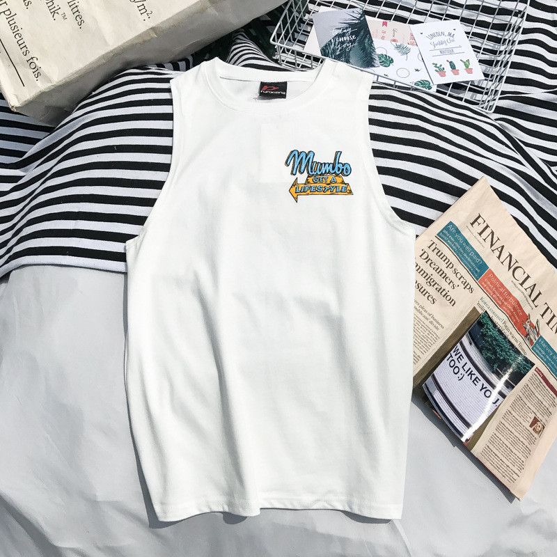 Široke modne majice bez rukava Muške ljetne Harajuku print praznične vrećaste muške majice za vježbanje Dječaci Prozračne majice bez rukava za slobodno vrijeme