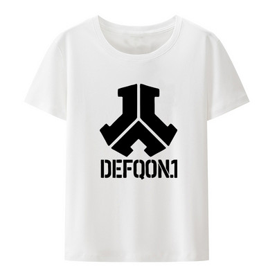 Defqon 1 Small Logo Hardstyle Music Festival Part Εκτύπωση Μπλούζες Γυναικείες Ανδρικές Μόδα Κοντομάνικα μπλουζάκια Ropa Hombre Camisetas