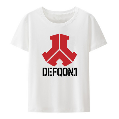 Defqon 1 Small Logo Hardstyle Music Festival Part Εκτύπωση Μπλούζες Γυναικείες Ανδρικές Μόδα Κοντομάνικα μπλουζάκια Ropa Hombre Camisetas