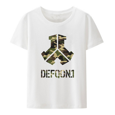 Defqon 1 Small Logo Hardstyle Music Festival Part Εκτύπωση Μπλούζες Γυναικείες Ανδρικές Μόδα Κοντομάνικα μπλουζάκια Ropa Hombre Camisetas