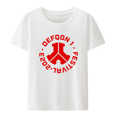Defqon 1 Small Logo Hardstyle Music Festival Part Εκτύπωση Μπλούζες Γυναικείες Ανδρικές Μόδα Κοντομάνικα μπλουζάκια Ropa Hombre Camisetas