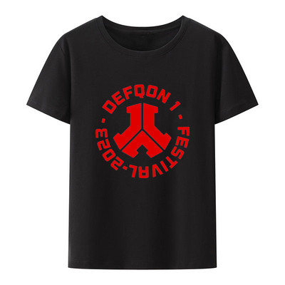 Defqon 1 Small Logo Hardstyle Music Festival Part Εκτύπωση Μπλούζες Γυναικείες Ανδρικές Μόδα Κοντομάνικα μπλουζάκια Ropa Hombre Camisetas