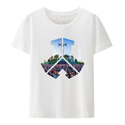 Defqon 1 Small Logo Hardstyle Music Festival Part Εκτύπωση Μπλούζες Γυναικείες Ανδρικές Μόδα Κοντομάνικα μπλουζάκια Ropa Hombre Camisetas