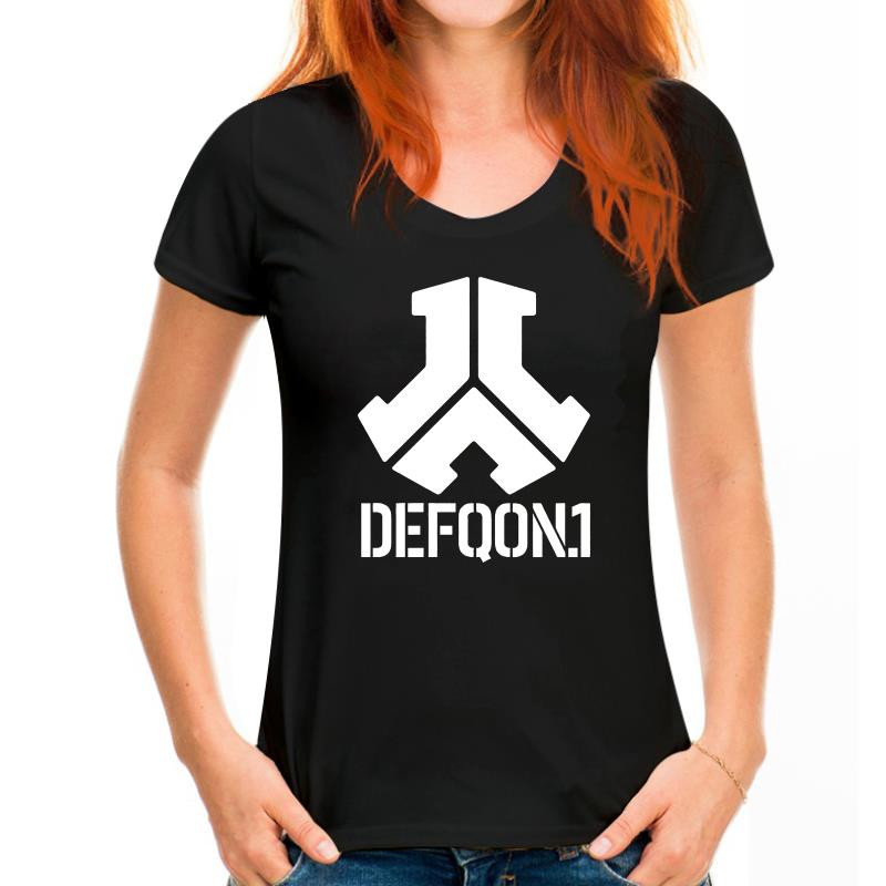 Defqon 1 Small Logo Hardstyle Music Festival Part Εκτύπωση Μπλούζες Γυναικείες Ανδρικές Μόδα Κοντομάνικα μπλουζάκια Ropa Hombre Camisetas