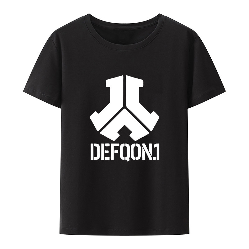 Defqon 1 Small Logo Hardstyle Music Festival Part Εκτύπωση Μπλούζες Γυναικείες Ανδρικές Μόδα Κοντομάνικα μπλουζάκια Ropa Hombre Camisetas