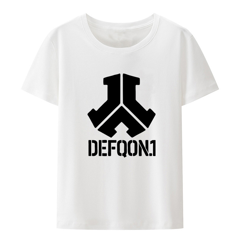 Defqon 1 Small Logo Hardstyle Music Festival Part Εκτύπωση Μπλούζες Γυναικείες Ανδρικές Μόδα Κοντομάνικα μπλουζάκια Ropa Hombre Camisetas