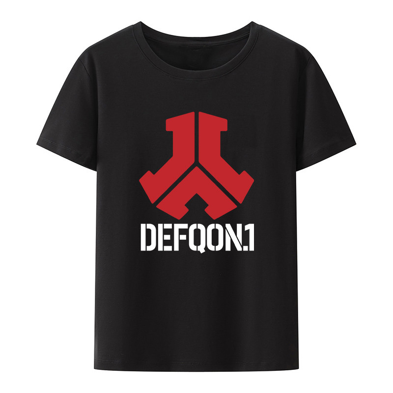 Defqon 1 Small Logo Hardstyle Music Festival Part Εκτύπωση Μπλούζες Γυναικείες Ανδρικές Μόδα Κοντομάνικα μπλουζάκια Ropa Hombre Camisetas