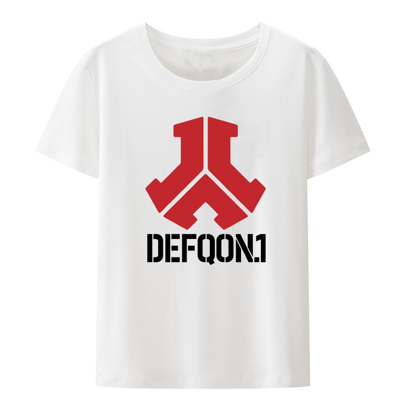 Defqon 1 Small Logo Hardstyle Music Festival Part Εκτύπωση Μπλούζες Γυναικείες Ανδρικές Μόδα Κοντομάνικα μπλουζάκια Ropa Hombre Camisetas