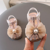 Beebikingad Suvised Tüdrukute Printsess Sandaalid Mood Sweet Bow Pehme Libisemiskindlad Lamedad Kingad Laste Rannasandaalid H862