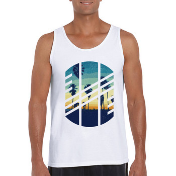 2021 New Fashion Men Summer Tank tops Geometric Sunset beach printed ανδρικό ρετρό στυλ casual γιλέκο