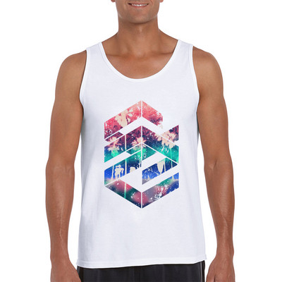 2021 New Fashion Men Summer Tank tops Geometric Sunset beach printed ανδρικό ρετρό στυλ casual γιλέκο