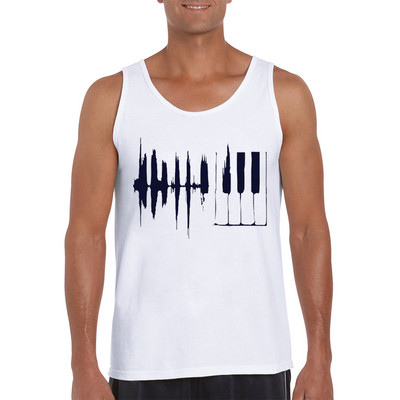 2021 New Fashion Men Summer Tank tops Geometric Sunset beach printed ανδρικό ρετρό στυλ casual γιλέκο