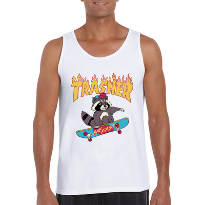 2021 New Fashion Men Summer Tank tops Geometric Sunset beach printed ανδρικό ρετρό στυλ casual γιλέκο