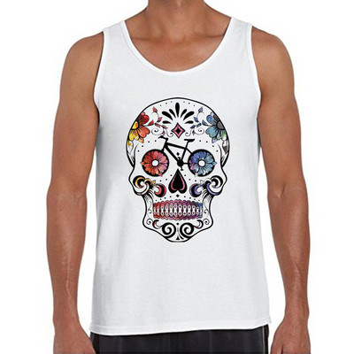 2021 New Fashion Men Summer Tank tops Geometric Sunset beach printed ανδρικό ρετρό στυλ casual γιλέκο