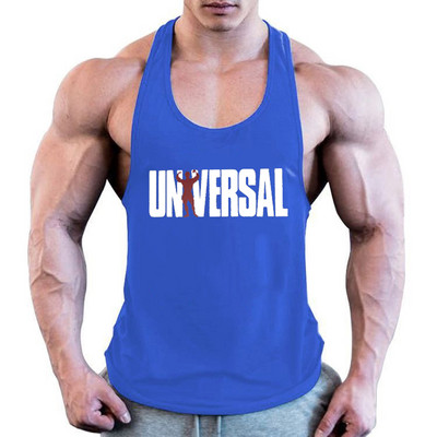 Meeste Fitness Muscle Mehed 100% puuvillane higineelavad õhukesed õlarihmad globaalse trükiga karm meeste vest, sporditreening