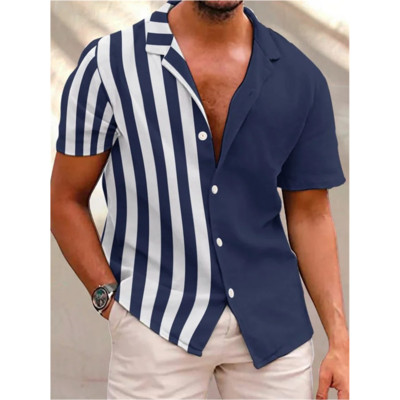 Ljetna muška havajska košulja Blagdanska ležerna bluza 3d Coconu print košulje za muškarce Prevelike majice kratkih rukava 5xl Muške majice