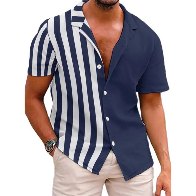 Ljetna muška havajska košulja Blagdanska ležerna bluza 3d Coconu print košulje za muškarce Prevelike majice kratkih rukava 5xl Muške majice