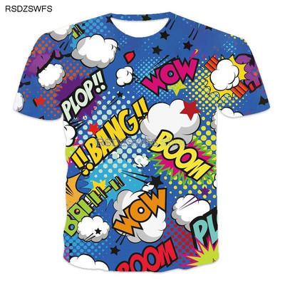 Új európai és amerikai divatos 3D háromdimenziós rövid ujjú póló Férfi Tough Guy Sport Futás Fitness Terep