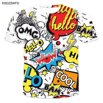 Új európai és amerikai divatos 3D háromdimenziós rövid ujjú póló Férfi Tough Guy Sport Futás Fitness Terep