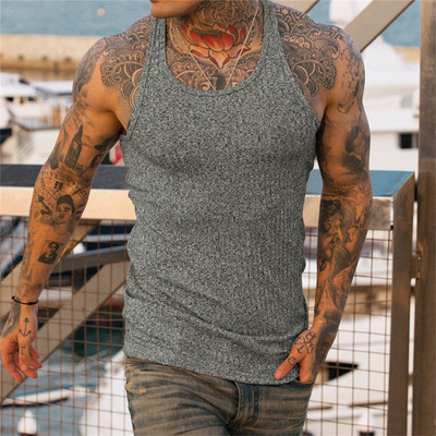 Camouflage Muschi Vestă Bărbați Vestă Îmbrăcăminte de gimnastică Culturism Stringer Tank Top Barbați Antrenament Tricou fără mâneci Fitness Barbați Tanktop