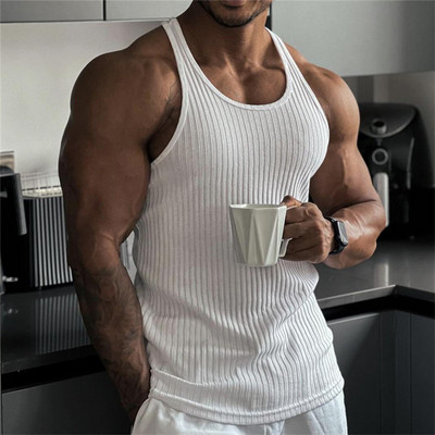 Camouflage Muschi Vestă Bărbați Vestă Îmbrăcăminte de gimnastică Culturism Stringer Tank Top Barbați Antrenament Tricou fără mâneci Fitness Barbați Tanktop