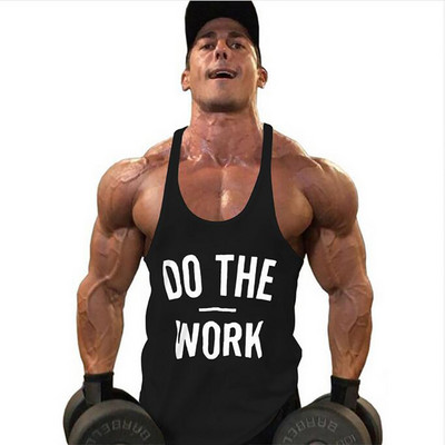 Muscleguys Brand odjeća Bodybuilding majica s kapuljačom Majica Fitness Muškarci Majica bez rukava Muscle Vest Strenger Undershirt DO THE WORT Majica bez rukava