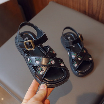 Сандали за момичета Летни нови детски обувки Обикновени неплъзгащи се детски ежедневни големи сандали за принцеса Модни бебешки сандали H746