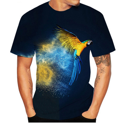 Letné tričká s papagájmi, zvieratá, vtáky, 3D potlač, streetwear, muži, ženy, ležérne, módne, nadrozmerné tričko s výstrihom do O-krku, detské tričká, topy, oblečenie