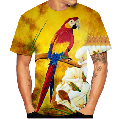 Letné tričká s papagájmi, zvieratá, vtáky, 3D potlač, streetwear, muži, ženy, ležérne, módne, nadrozmerné tričko s výstrihom do O-krku, detské tričká, topy, oblečenie