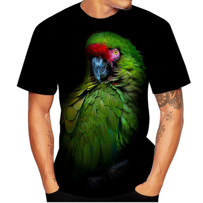 Letné tričká s papagájmi, zvieratá, vtáky, 3D potlač, streetwear, muži, ženy, ležérne, módne, nadrozmerné tričko s výstrihom do O-krku, detské tričká, topy, oblečenie