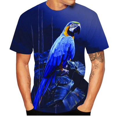 Letné tričká s papagájmi, zvieratá, vtáky, 3D potlač, streetwear, muži, ženy, ležérne, módne, nadrozmerné tričko s výstrihom do O-krku, detské tričká, topy, oblečenie