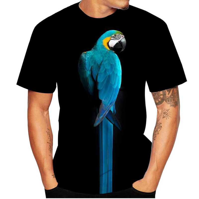 Letné tričká s papagájmi, zvieratá, vtáky, 3D potlač, streetwear, muži, ženy, ležérne, módne, nadrozmerné tričko s výstrihom do O-krku, detské tričká, topy, oblečenie