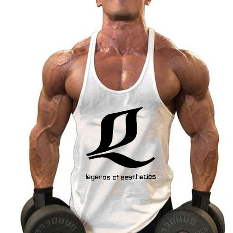 Ανδρικά Γυμναστήριο Πολύχρωμο Μυϊκό Tank Top Fitness Stringers πουκάμισο Αθλητικό Y BACK Ρούχα Racer