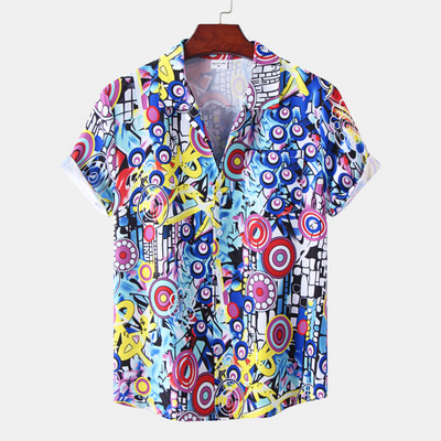 Havajska muška košulja sa smiješnim leopard printom Muška odjeća Polka Harajuku Majica kratkih rukava Modna ulična košulja za muškarce Top