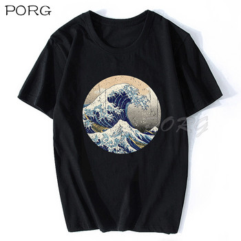 Kanagawa Japanese The Great Wave T Shirt Тениска с къс ръкав 100% памук Летни мъжки големи тениски Модни мъжки ризи 2022 г.