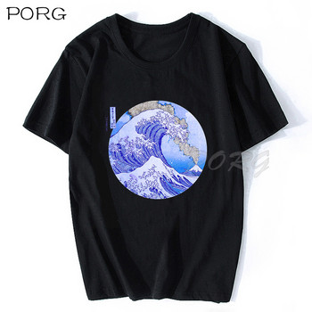 Kanagawa Japanese The Great Wave T Shirt Тениска с къс ръкав 100% памук Летни мъжки големи тениски Модни мъжки ризи 2022 г.