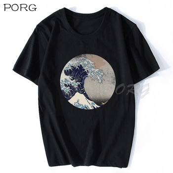 Kanagawa Japanese The Great Wave T Shirt Тениска с къс ръкав 100% памук Летни мъжки големи тениски Модни мъжки ризи 2022 г.