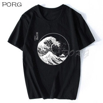 Kanagawa Japanese The Great Wave T Shirt Тениска с къс ръкав 100% памук Летни мъжки големи тениски Модни мъжки ризи 2022 г.