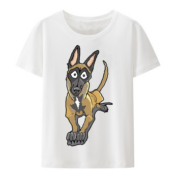 Нова мода The Belgian Malinois T Shirt Kawaii Cartoon Dog Graphic Tee Tops Men Women Short Sleeve Casual Streetwear Camisetas