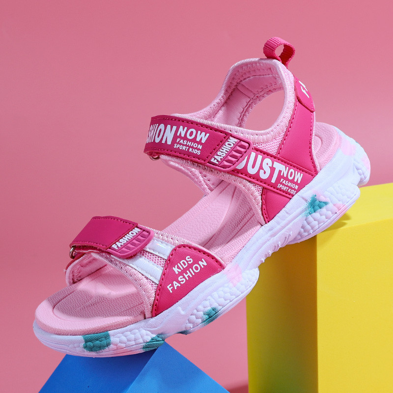2023 Marca de vară Pantofi de plajă anti-alunecare Sandale pentru copii Fete Pantofi casual copii Flori Prințesă Pantofi plati Marimea 29-38