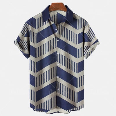 Nyári férfi ing Hawaii ing Túlméretes felső póló Harajuku Férfi Ruházat 2022 Laza alkalmi uniszex divat Camisa európai méret