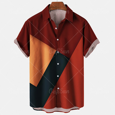 Nyári férfi ing Hawaii ing Túlméretes felső póló Harajuku Férfi Ruházat 2022 Laza alkalmi uniszex divat Camisa európai méret