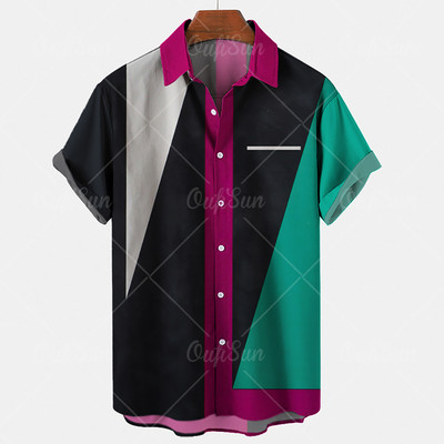 Nyári férfi ing Hawaii ing Túlméretes felső póló Harajuku Férfi Ruházat 2022 Laza alkalmi uniszex divat Camisa európai méret